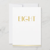 Gold White Great Gatsby Wedding Table Cards Acht Einladung (Rückseite)