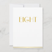 Gold White Great Gatsby Wedding Table Cards Acht Einladung (Vorderseite)