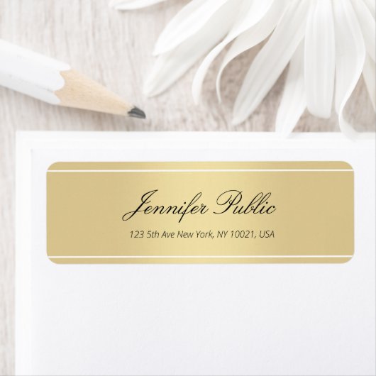 Gold White Hand Script Text Einfache Vorlage Trend (Insitu)