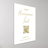 Gold White Honeymoon Fund Hochzeit Foliendrucke (Ablage )