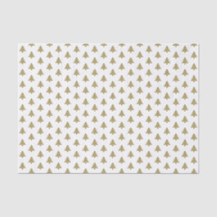 Gold/White Iconic Weihnachtsbaummuster Seidenpapier