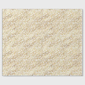 Gold White Leopard Print Geschenkpapier (Flach)