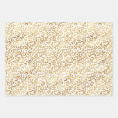 Gold White Leopard Print Geschenkpapier Set (Vorderseite 2)