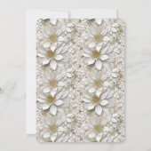 Gold White Lotus Blume Brautparty Einladung (Rückseite)