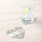 Gold White Lotus Blume Brautparty Untersetzer (Vor Ort)