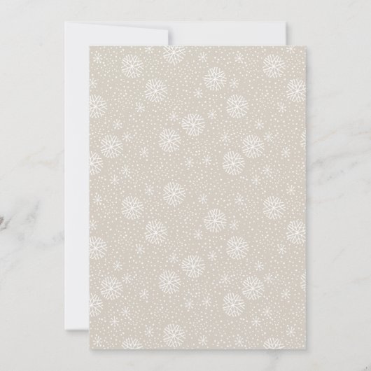 Gold & White Maaking Spirituosen Helles Weihnachts Einladung (Rückseite)