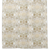 Gold & White Mandala Elegante Elegante Elegante Mo Duschvorhang (Vorderseite)
