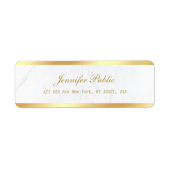 Gold White Marble Calligraphic Script Text Elegant (Vorne)