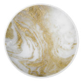GOLD WHITE MARBLE CUSTOM KERAMIKKNAUF (Vorderseite)