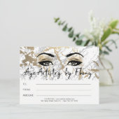 Gold White Marble Makeup Beauty Certificate Ebony1 (Stehend Vorderseite)