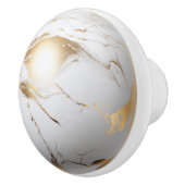 Gold White Marble Orb Keramikknauf (Rechts)