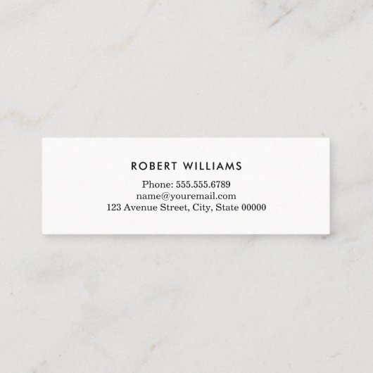 Gold White Metallic Grad Cap Graduation Einsatz Mini Visitenkarte (Rückseite)