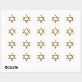 Gold White Minimalist Star Of David Icon Clipart  Runder Aufkleber (Blatt)