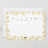 Gold White Modern Elegantes Foto Weihnachten (Rückseite)