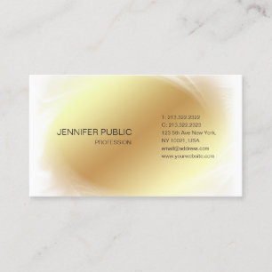 Gold White Modern Glamour Design Trendsetter Schli Visitenkarte