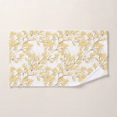 Gold White Morning Glory Blume Badhandtuch Set (Handtuch)