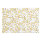 Gold White Morning Glory Blume Kissenbezug (Vorderseite-Rechts)