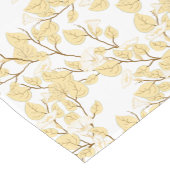 Gold White Morning Glory Blume Kurzer Tischläufer (Ecke)