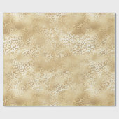 Gold White Ombre Leopard Geschenkpapier (Flach)