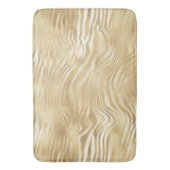 Gold White Ombre Zebra Badematte (Vorderseite Vertikal)