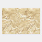 Gold White Ombre Zebra Confetti Glitzern Geschenkpapier Set (Vorderseite 2)