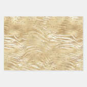 Gold White Ombre Zebra Confetti Glitzern Geschenkpapier Set (Vorderseite)