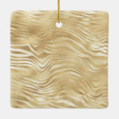 Gold White Ombre Zebra Confetti Glitzern Keramikornament (Rückseite)