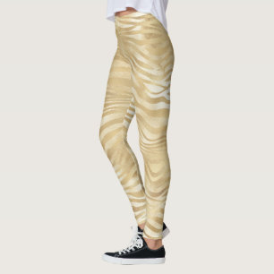 Gold White Ombre Zebra Leggings