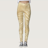 Gold White Ombre Zebra Leggings (Vorderseite)