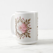 Gold White Pink Classic White Mug Kaffeetasse (Vorderseite Links)