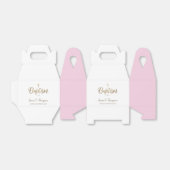 Gold White Pink Taufe Cross Custom Vielen Dank Fav Geschenkschachtel (Ungefaltet)