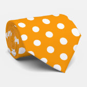 Gold & White Polka Dot Krawatte Männer (Gerollt)