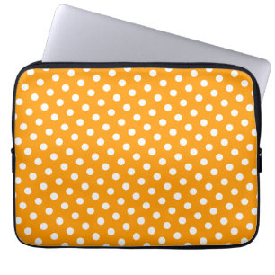 Gold & White Polka Dot Laptop-Sieb Laptopschutzhülle