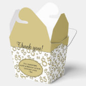 Gold/White Random Number Pattern des 85. Party Geschenkschachtel (Geöffnet)