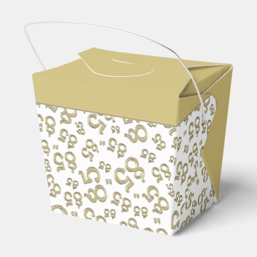 Gold/White Random Number Pattern des 85. Party Geschenkschachtel (Rückseite)