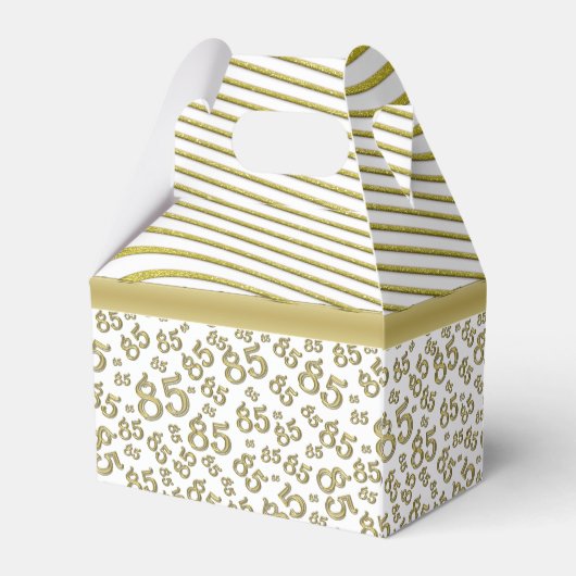Gold/White Random Number Pattern des 85. Party Geschenkschachtel (Rückseite)