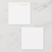 Gold & White Rechtsanwaltsberuf Mitteilungskarte (Vorne/Hinten)