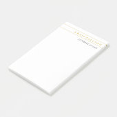 Gold & White Rechtsanwaltsberuf Post-it Klebezettel (angewinkelt)