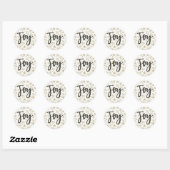 Gold & White Retro Snowflakes Holiday JOHNE Gutes Runder Aufkleber (Blatt)