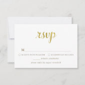Gold White RSVP-Karte zum 50-jährigen Jubiläum RSVP Karte (Vorderseite)
