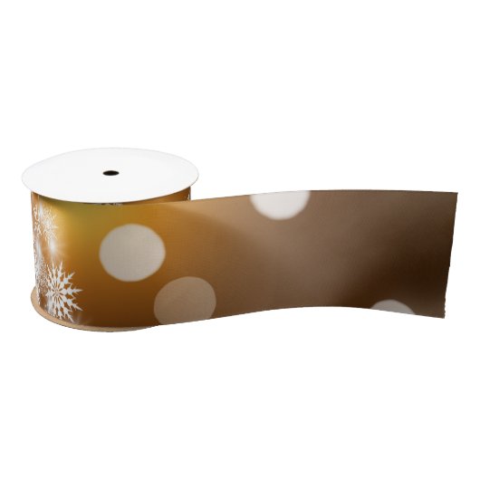 Gold White Satinband (Spule)