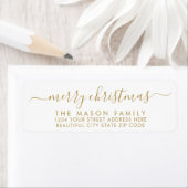 Gold White Script Rücksendeadresse (Insitu)