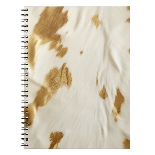 Gold White Südwest Cowhide Notizblock (Vorderseite)