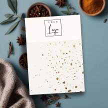 Gold-White Texture-Logo-Ohrring