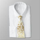 GOLD WHITE TIERE GRADIENT LEOPARD MENS KRAWATTE (Gebunden)