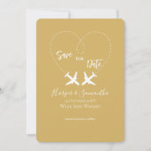 Gold White, Travel, Elegante Hochzeit Save the Dat (Vorderseite)
