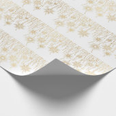 Gold White Trendy Muster Geschenkpapier (Ecke)