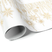 Gold White Trendy Muster Geschenkpapier (Rolleneckpunkt)