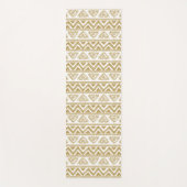 Gold & White Tribal Muster Yogamatte (Vorderseite)