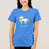 Gold White Unicorn Dream Tri-Blend Shirt (Vorderseite)